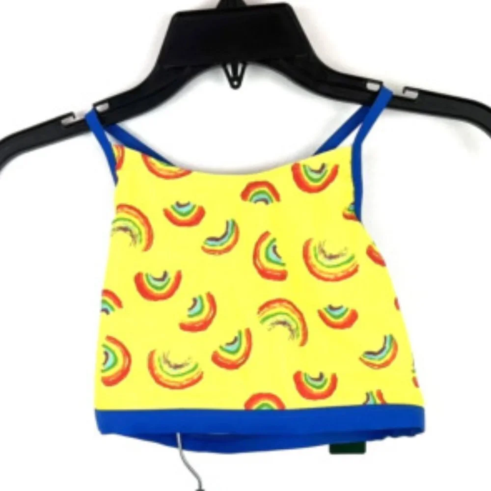 LL Bean Girl’s Yellow Two Piece Bikini Swimsuit Set Size 14